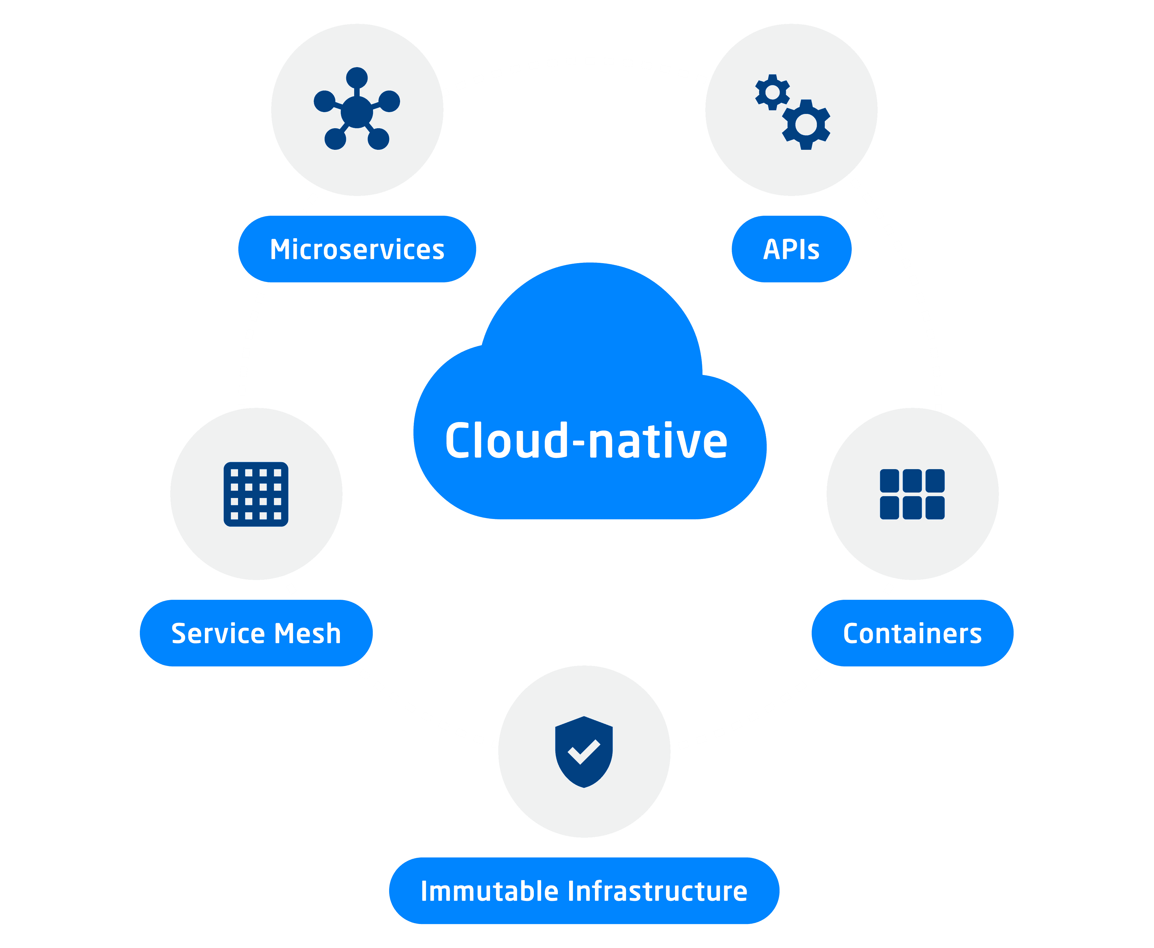 Komponenten Cloud Native als Icons