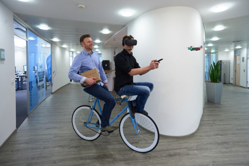 piazza blu beim Drohnenflug