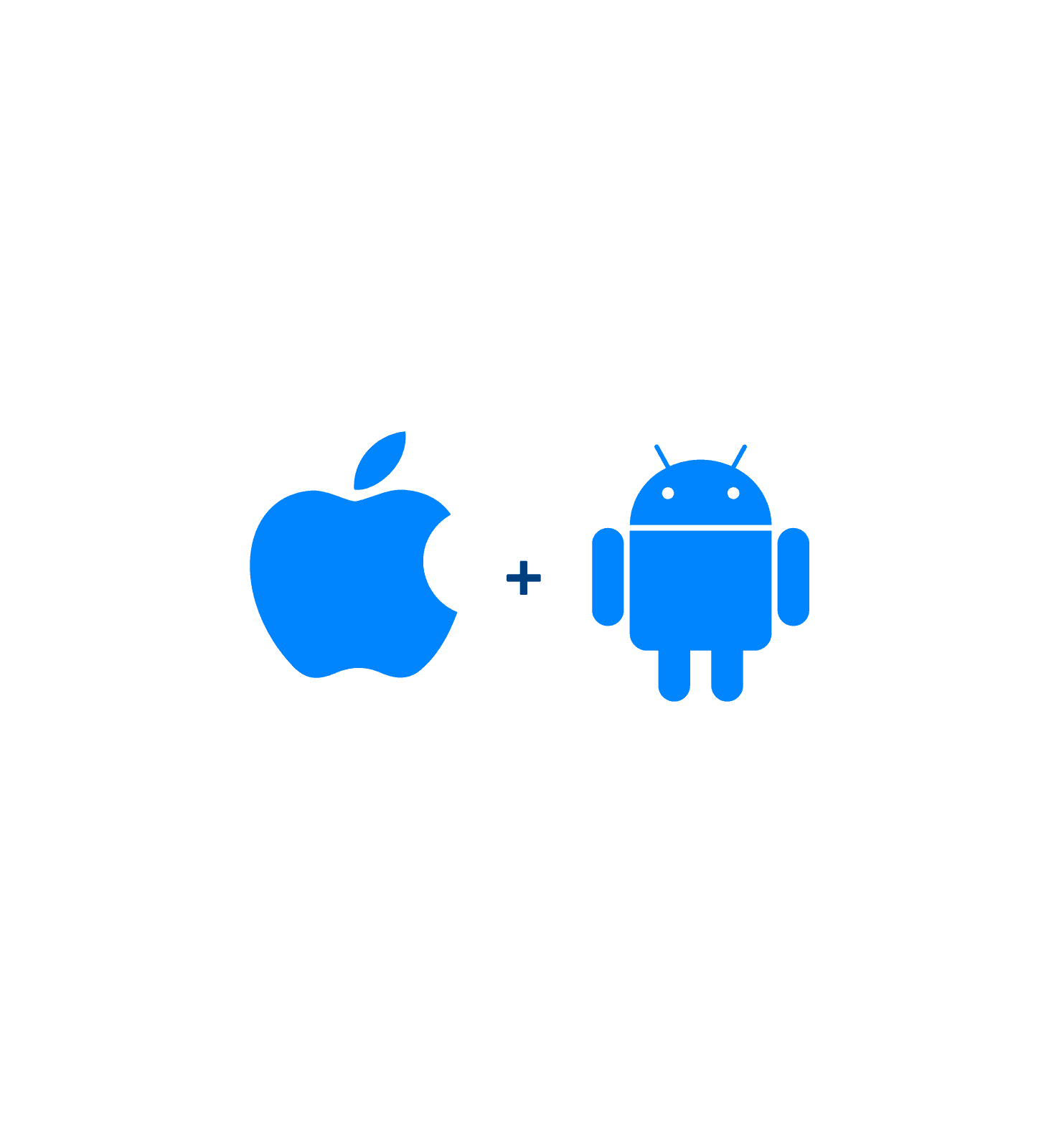 apple plus android logo