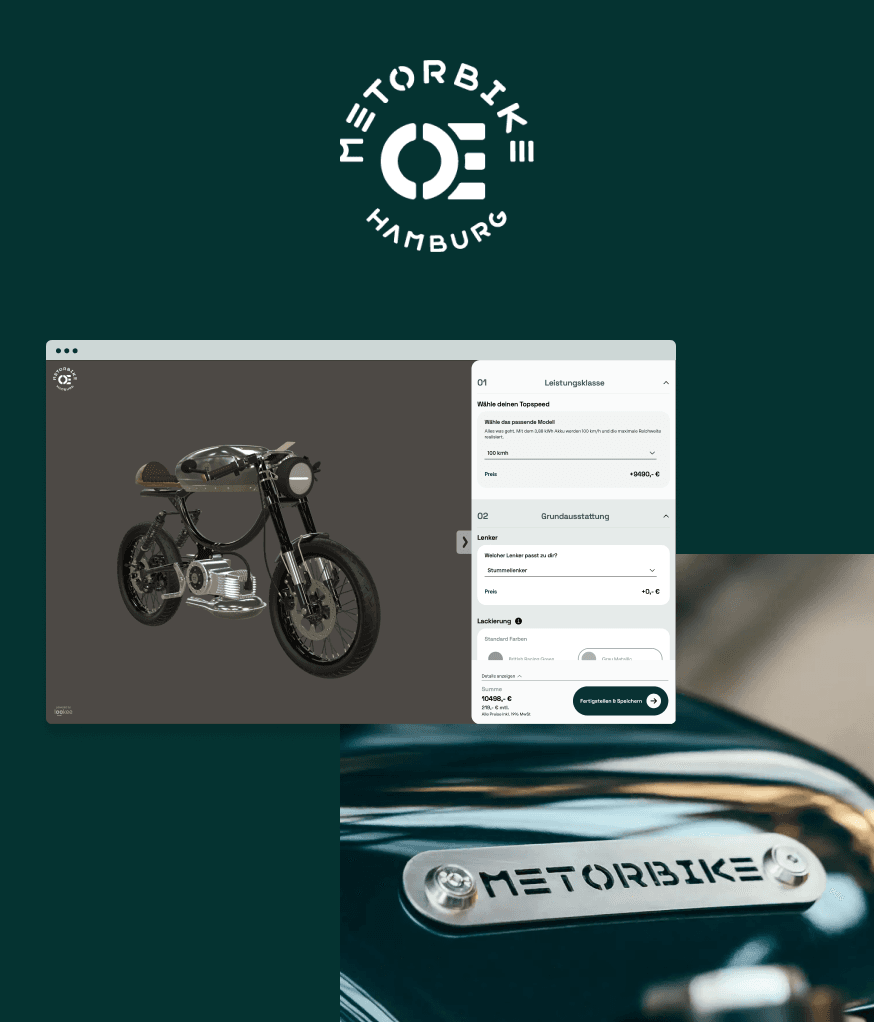 Der Metorbike 3D-Konfigurator