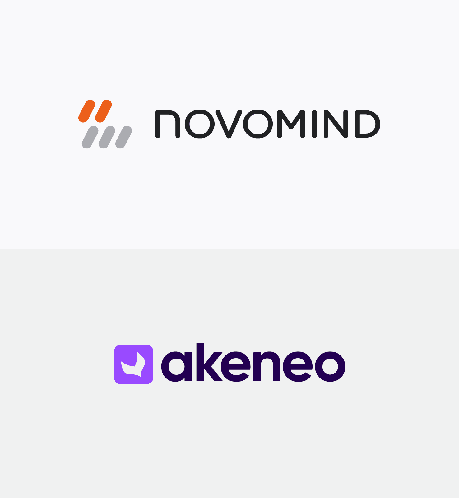 Logos Novomind und Akeneo