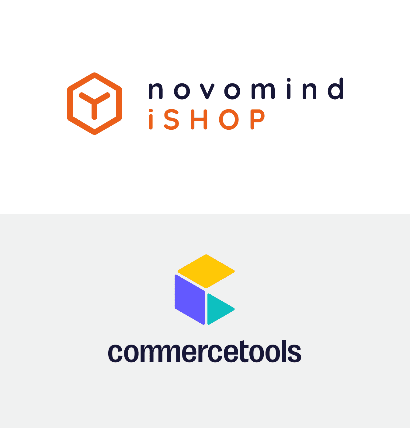Logos von Novomind und Commercetools