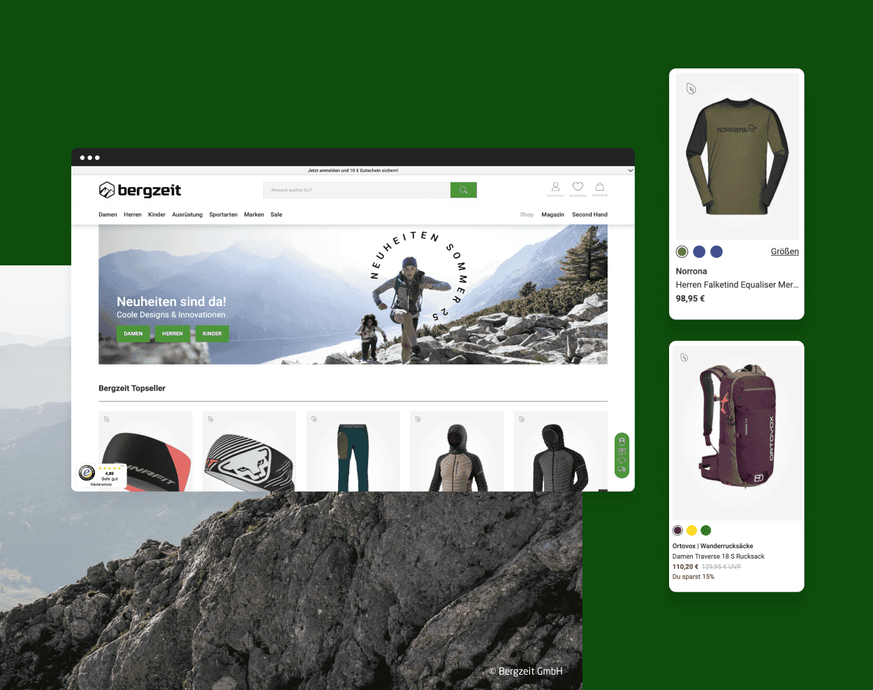 Bergzeit Shop und Produktdetails