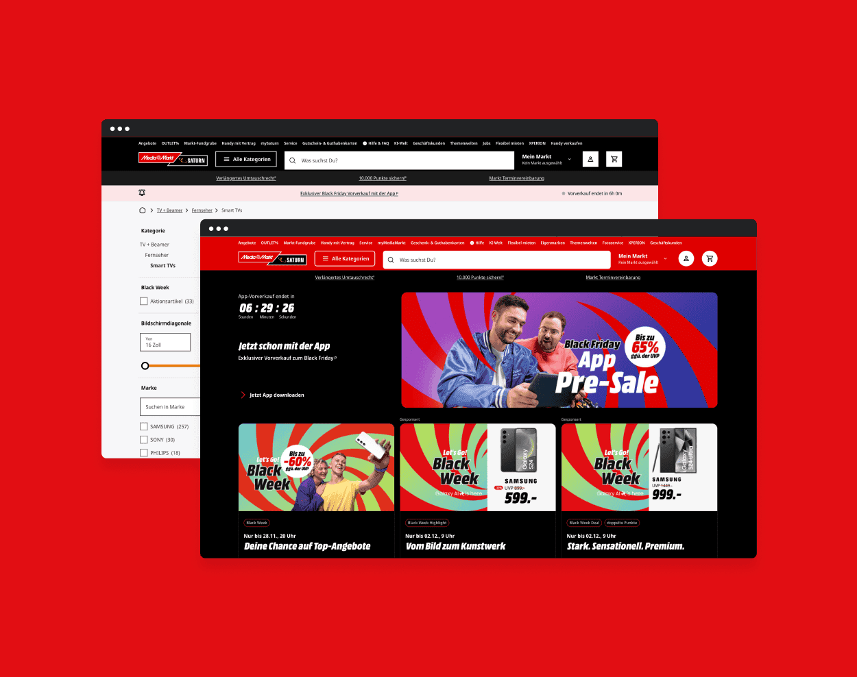 Website von Mediamarkt Saturn