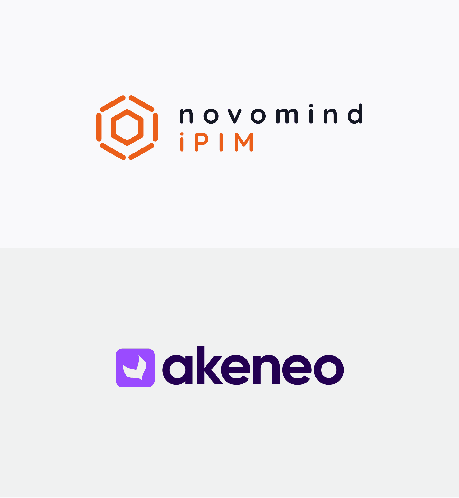 Logos novomind iPIM und akeneo